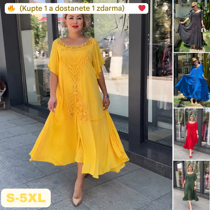 ❤️【S-5XL】Nowa sukienka, duży rozmiar, wygodna i luźna🔥Doskonała jakość👌Idealnie dopasowana do każdego typu sylwetki👌