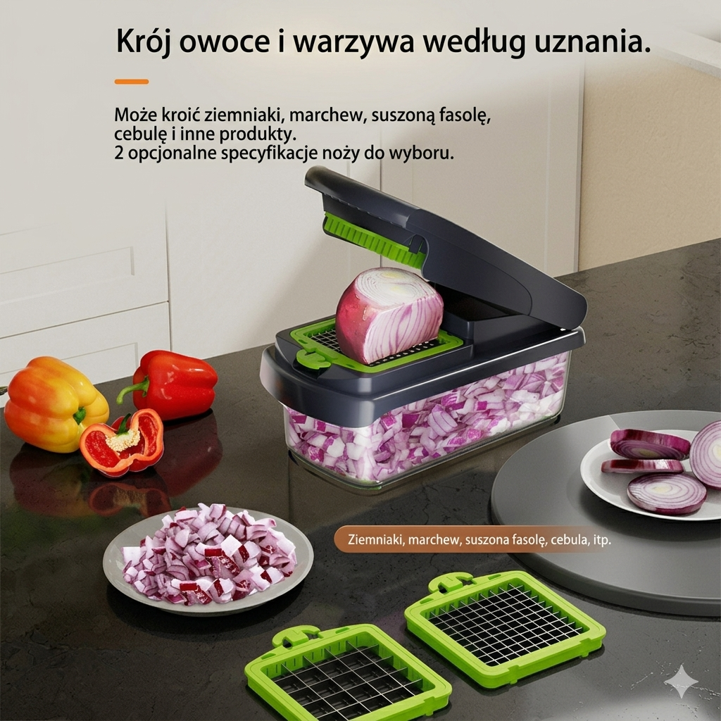 16-częściowy zestaw do krojenia warzyw, wielofunkcyjna krajalnica do owoców i warzyw