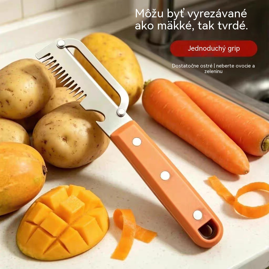 💥Kup 1, drugi otrzymasz GRATIS💥🔪 Wielofunkcyjny krajalnica i obieraczka ze stali nierdzewnej🧅