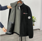 Especiales de hoy!💁‍♂️💁‍♂️【XS-3XL】Chaqueta de terciopelo grueso de lana de talla grande informal cálida de otoño e invierno para hombre