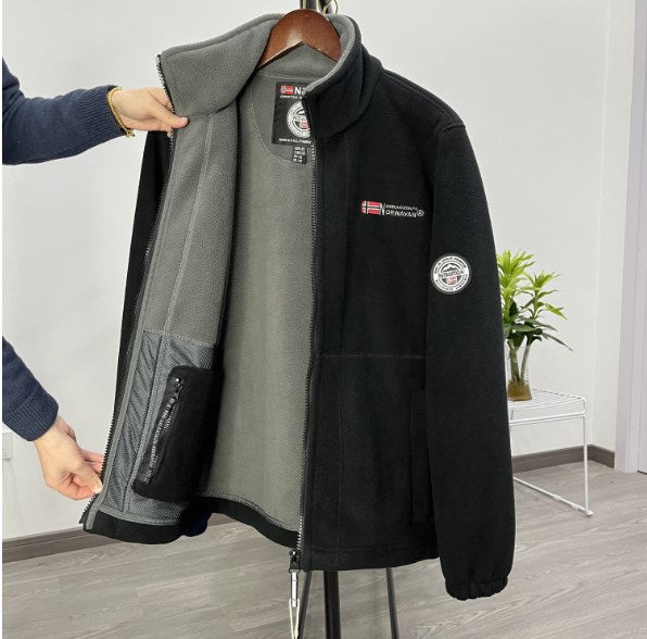 Especiales de hoy!💁‍♂️💁‍♂️【XS-3XL】Chaqueta de terciopelo grueso de lana de talla grande informal cálida de otoño e invierno para hombre