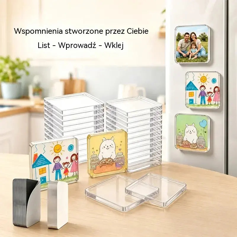 🧲✨ Zestaw DIY do tworzenia przezroczystych magnesów na lodówkę | Stwórz własne pamiątki