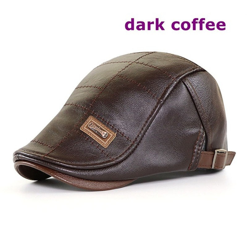🧢Especiales de hoy 🔥 Boina de cuero vintage de primera calidad