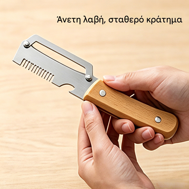 ✅Kup 1, drugi gratis (2 sztuki) 🧅🔪 Wielofunkcyjna obieraczka kuchenna 3 w 1: obiera, kroi i otwiera butelki! 🔥