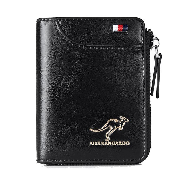 2026 Cartera antimagnética para hombre, de cuero suave y gran capacidad