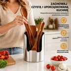 Kup 1, otrzymaj 1 gratis – 【2 szt.】Stojak ze stali nierdzewnej na pokrywki, chochle i łopatki – zintegrowany organizer kuchenny, stabilny i antypoślizgowy.