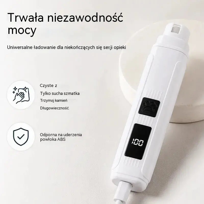 🔥【50% zniżki】🐱🐶 Elektryczna szlifierka do pazurów zwierząt z wyświetlaczem LED na baterii