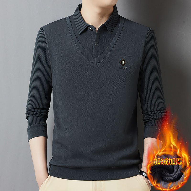 🔥【45% OFF】👔【M-4XL】Mužský prémiový kašmírový dvojdielny teplý top všetko v jednom
