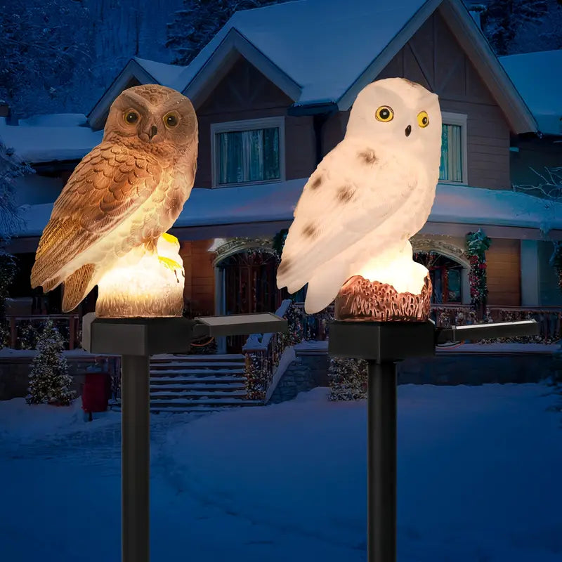 🦉 Dekoracyjna lampa solarna w kształcie sowy - Ciepłe światło do Twojego ogrodu
