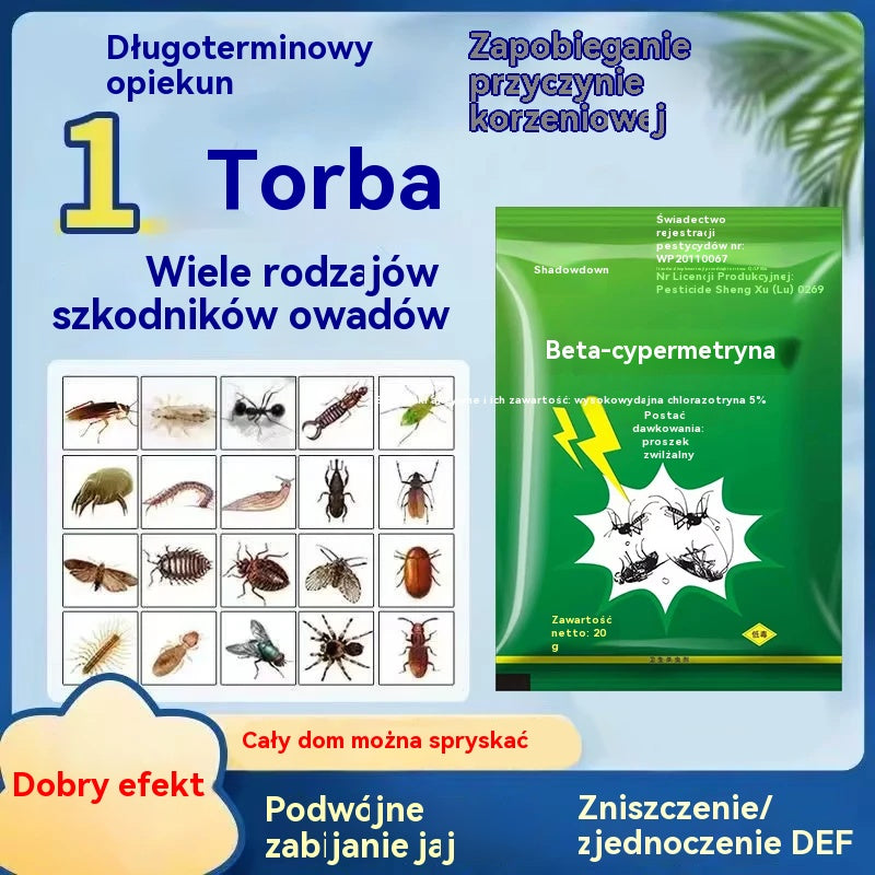 Specjalnie zaprojektowane do zabijania komarów i much na farmach, jedno opakowanie zabija pchły/szarańcze/karaluchy/muchy/komary!