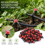 🌱💦【50 sztuk】8-otworowe głowice zraszaczy nawadniających z regulowanym przepływem