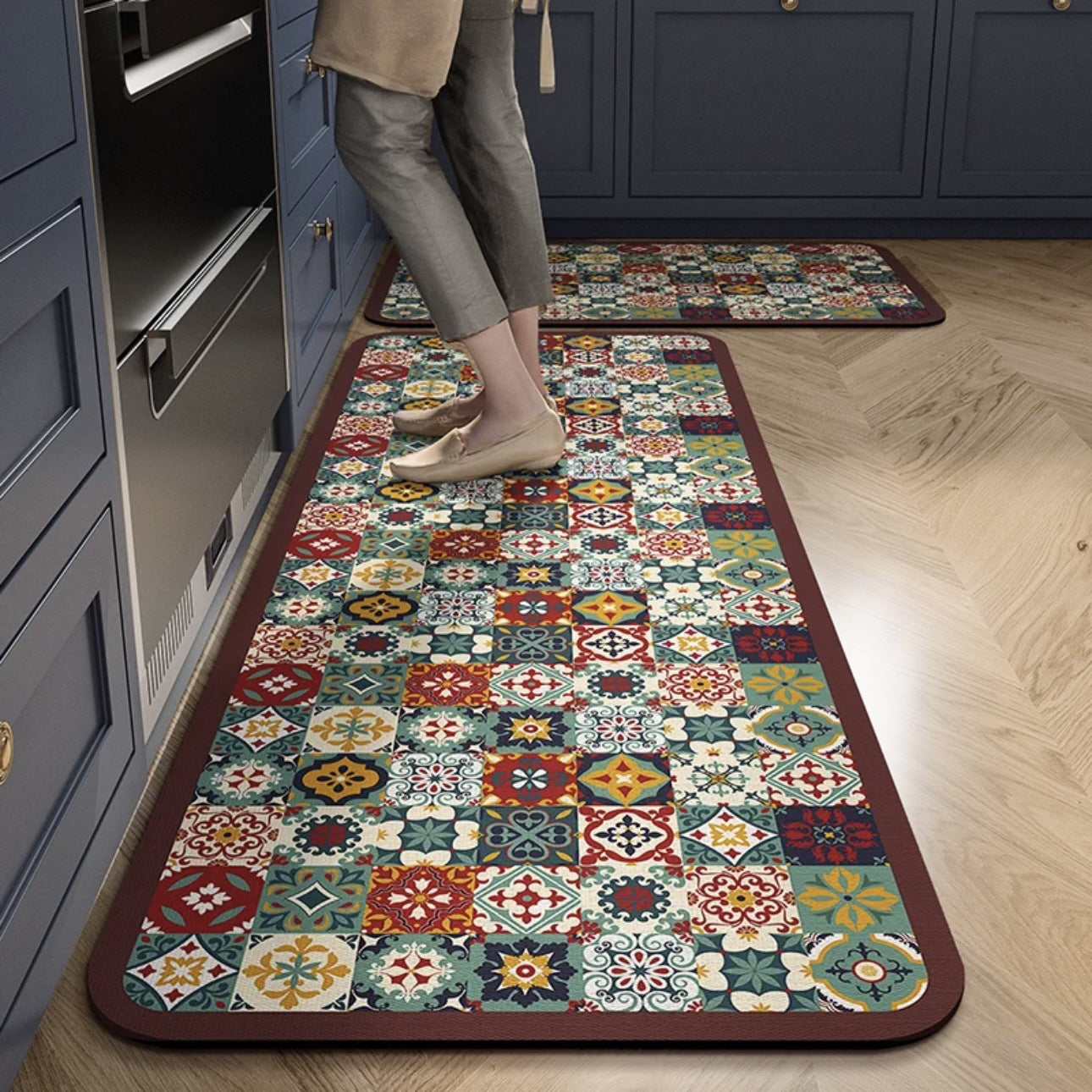 💥【Oferta ograniczona czasowo】【40*60+40*120 cm】Antypoślizgowe i bardzo chłonne maty kuchenne i łazienkowe