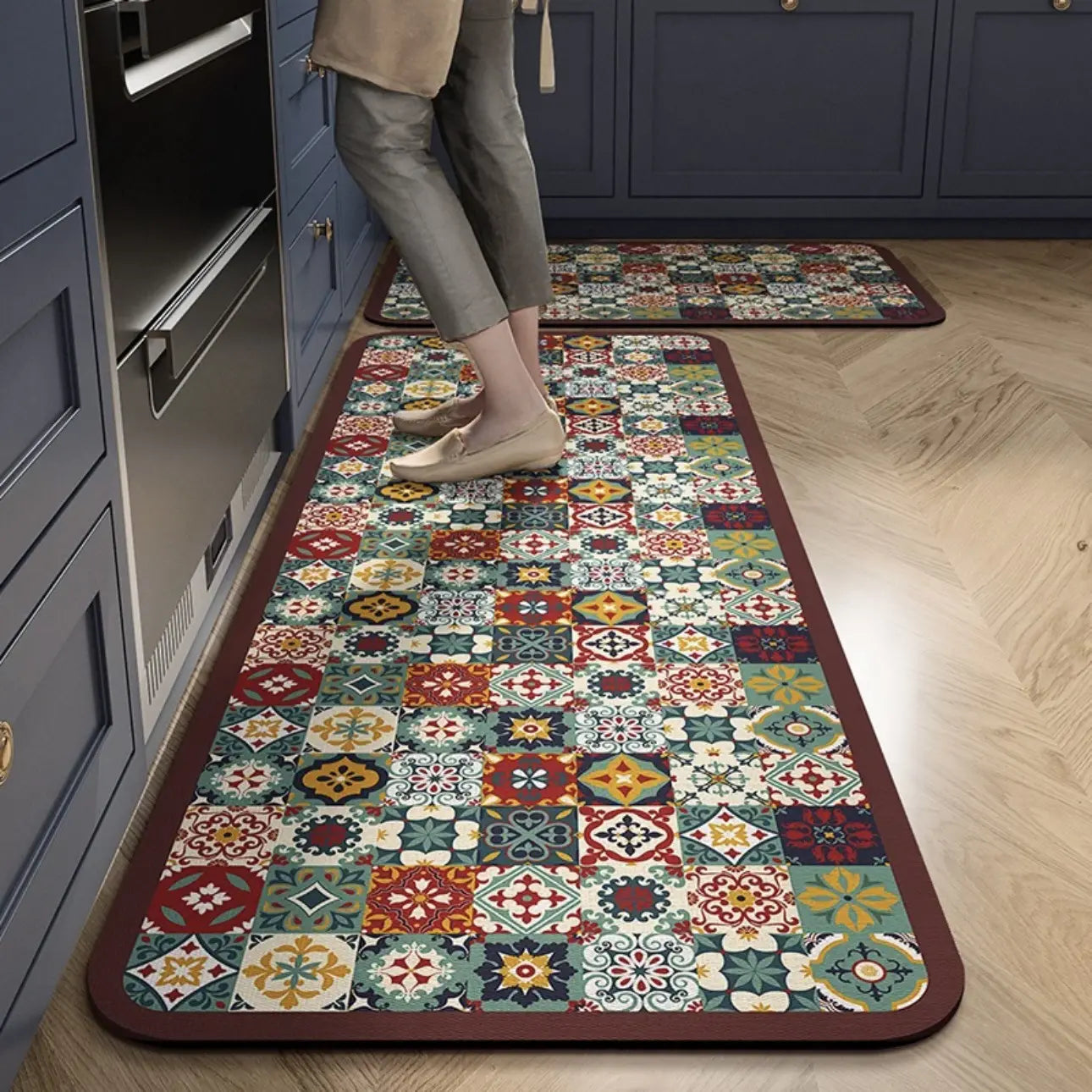 💥【Oferta ograniczona czasowo】【40*60+40*120 cm】Antypoślizgowe i bardzo chłonne maty kuchenne i łazienkowe