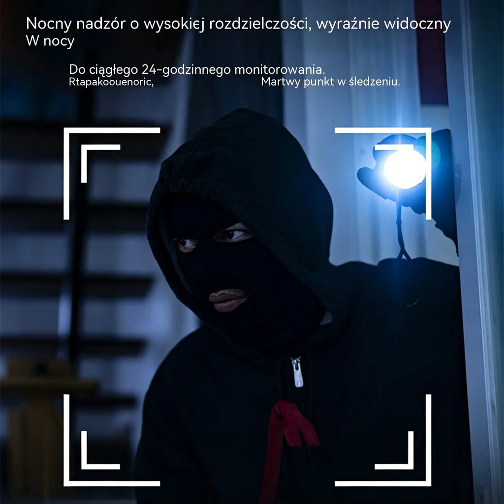 🏠 Kamera WiFi HD do domu z nocnym podglądem i alarmem w telefonie
