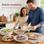 【200 sztuk】Jednorazowa folia spożywcza, idealna do pojemników i żywności. Świetnie przylega, zapewnia szczelne zamknięcie i jest łatwa w użyciu.