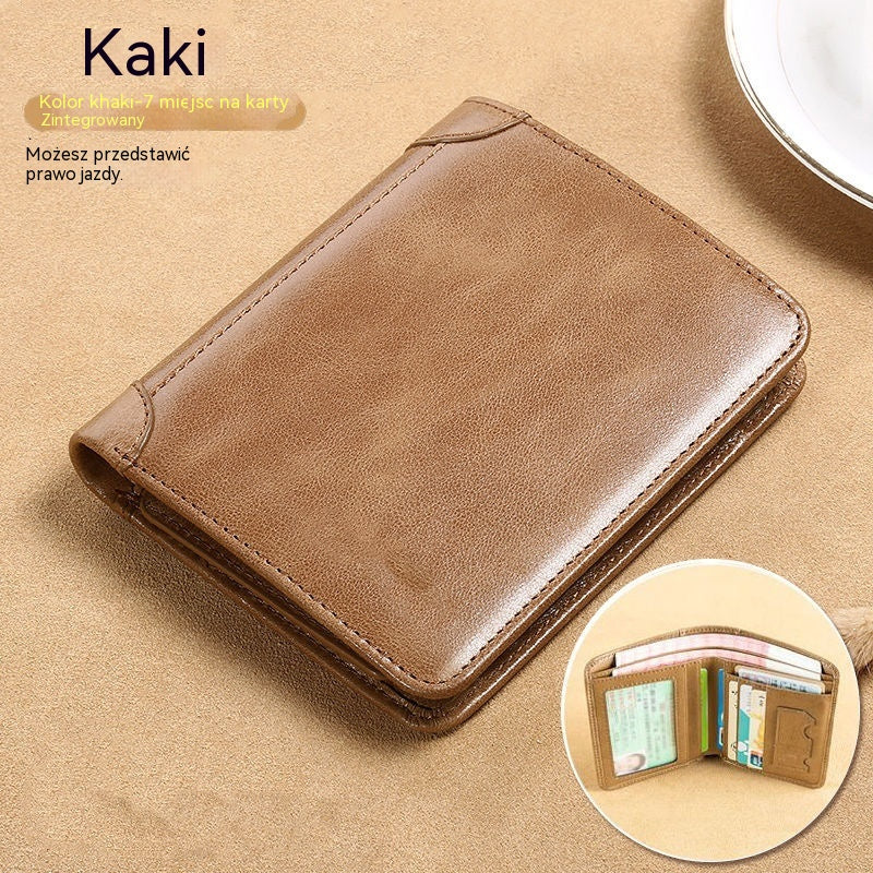 50% OFF! 🐂✨ Nowy męski portfel ze skóry naturalnej z systemem antykradzieżowym
