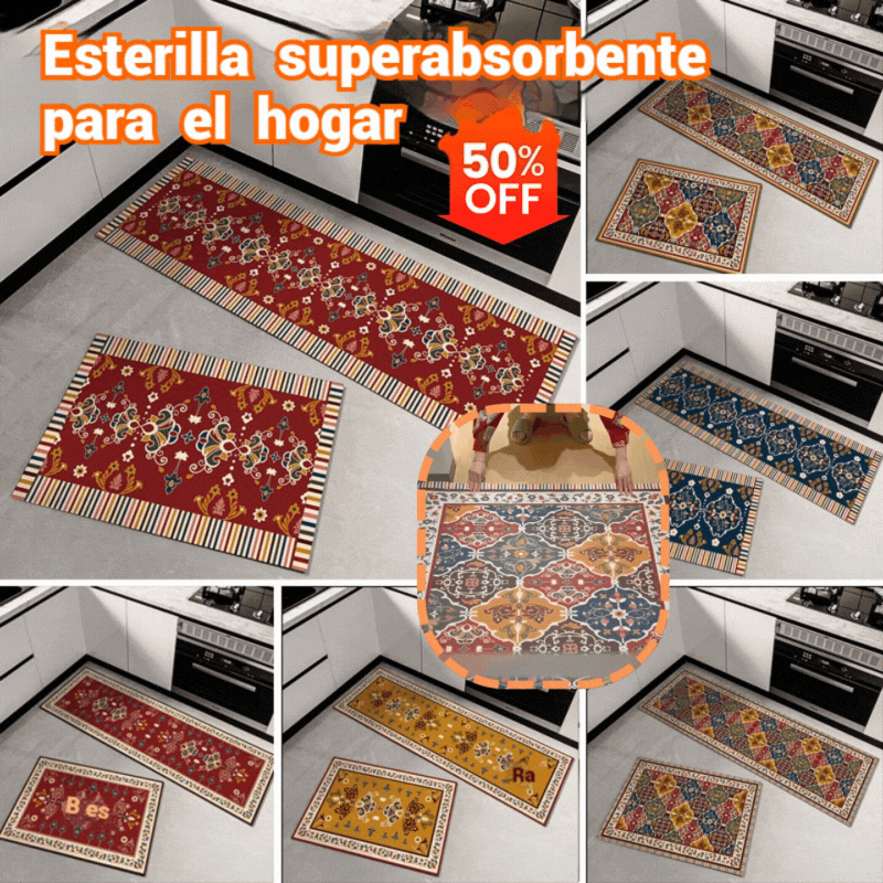 【40*60+40*120cm】De uso común en casa🔥Alfombrilla superabsorbente