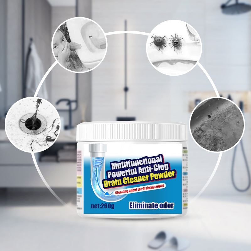 🚿💨【Oferta 50% taniej】Wielofunkcyjny, skuteczny proszek do czyszczenia rur odpływowych, zapobiega zatorom