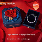 ✨✨【【Kup 1, a 1 otrzymasz gratis】💜Nowa romantyczna damska bransoletka z fioletowym kryształem ze srebra próby 925