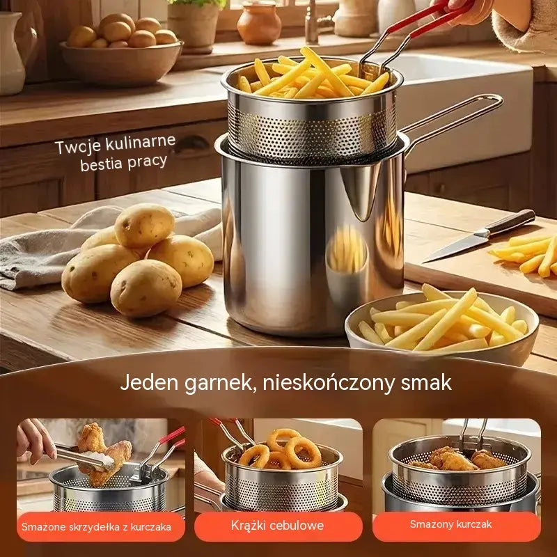 Ostatni dzień specjalnej oferty 🎁 Wielofunkcyjna frytownica ze stali nierdzewnej 304
