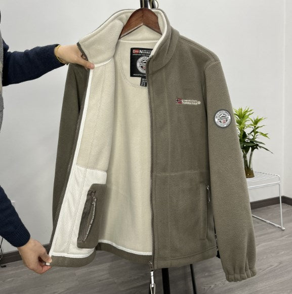 Especiales de hoy!💁‍♂️💁‍♂️【XS-3XL】Chaqueta de terciopelo grueso de lana de talla grande informal cálida de otoño e invierno para hombre
