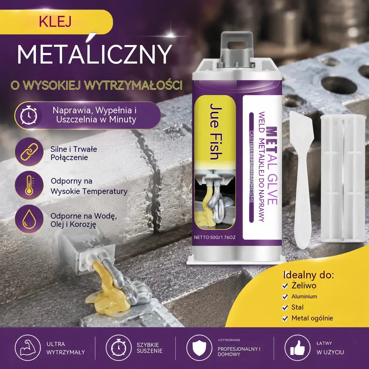 ⚡【2 zestawy za jedyne 99 zł】🔩 Klej do metalu – klej do naprawy spawów metalowych ✨