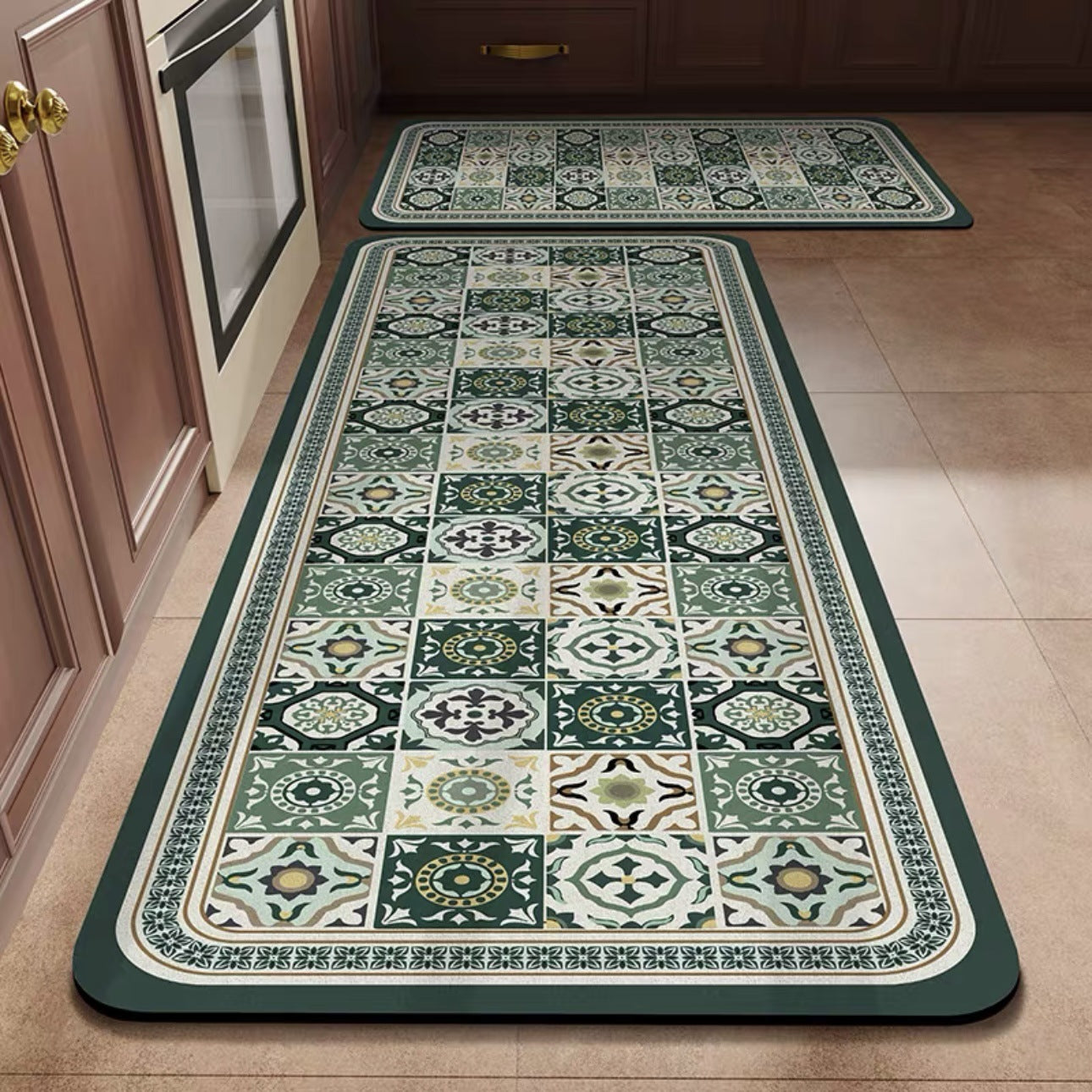 💥【Oferta ograniczona czasowo】【40*60+40*120 cm】Antypoślizgowe i bardzo chłonne maty kuchenne i łazienkowe