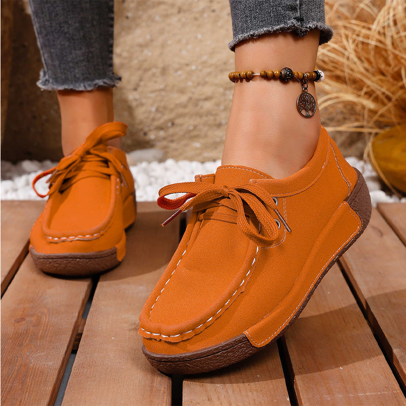 ✨【36-43】Zapatos de mujer con suela gruesa y punta redonda: calzado moderno y cómodo, con excelente amortiguación