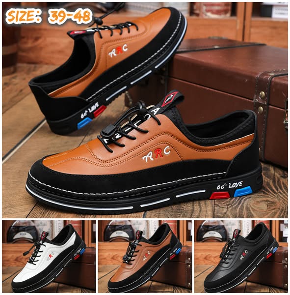 💯🔥【39-48】Los zapatos de negocios casuales para hombre están hechos de cuero impermeable y resistente a las manchas con u na suela suave para un uso cómodo.