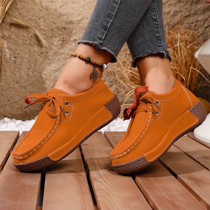 ✨【36-43】Zapatos de mujer con suela gruesa y punta redonda: calzado moderno y cómodo, con excelente amortiguación
