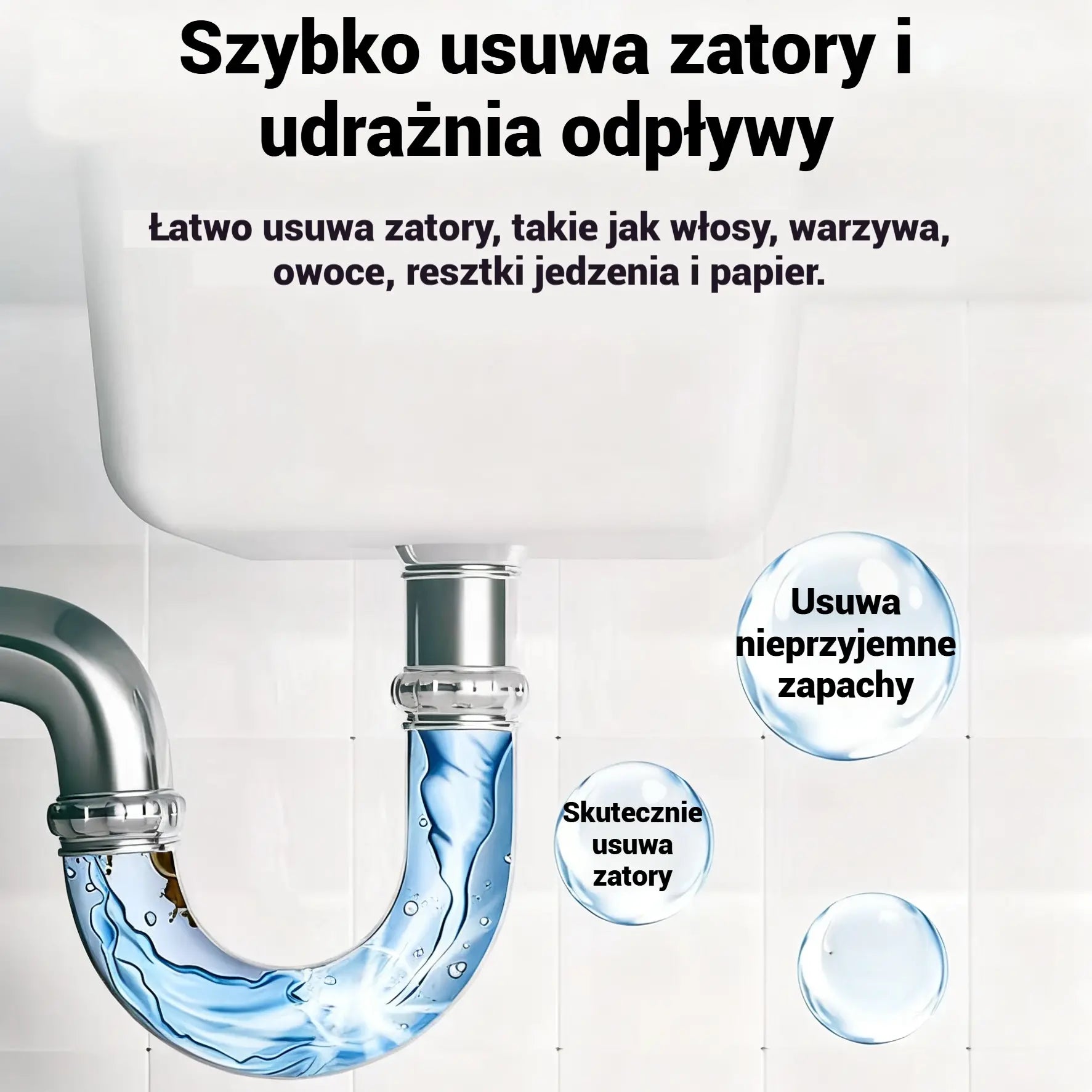 🛁💦【Kup 1, a 1 dostaniesz gratis】🌟Środek do czyszczenia zlewów i odpływów: Gęsta piana z ekstraktów i rozkładających się enzymów.
