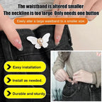 🌸🦋 KUP 5, OTRZYMAJ 5 GRATIS 🎁💜 Regulowana klamra do paska w kształcie motyla, odpinana konstrukcja: bez użycia narzędzi, idealna do jeansów, spódnic i sukienek ✨👗💃