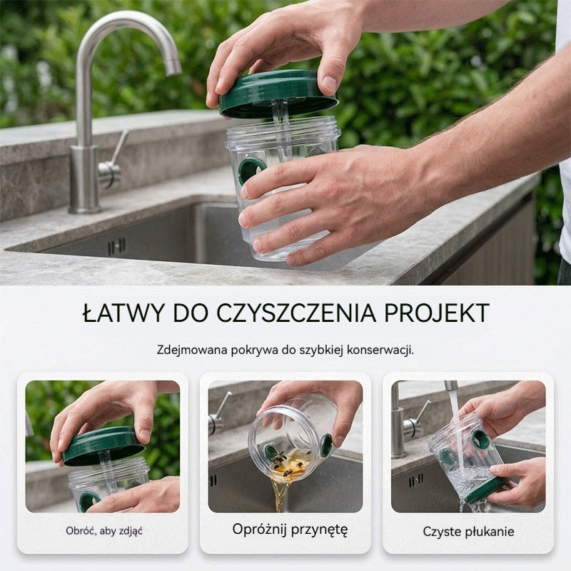🐝☀️ Słoneczna pułapka na osy do tarasu i ogrodu 🔋🌿 – skuteczna, ładowalna, odporna na warunki atmosferyczne – bez chemii, do 500 m² – oszczędzaj już teraz