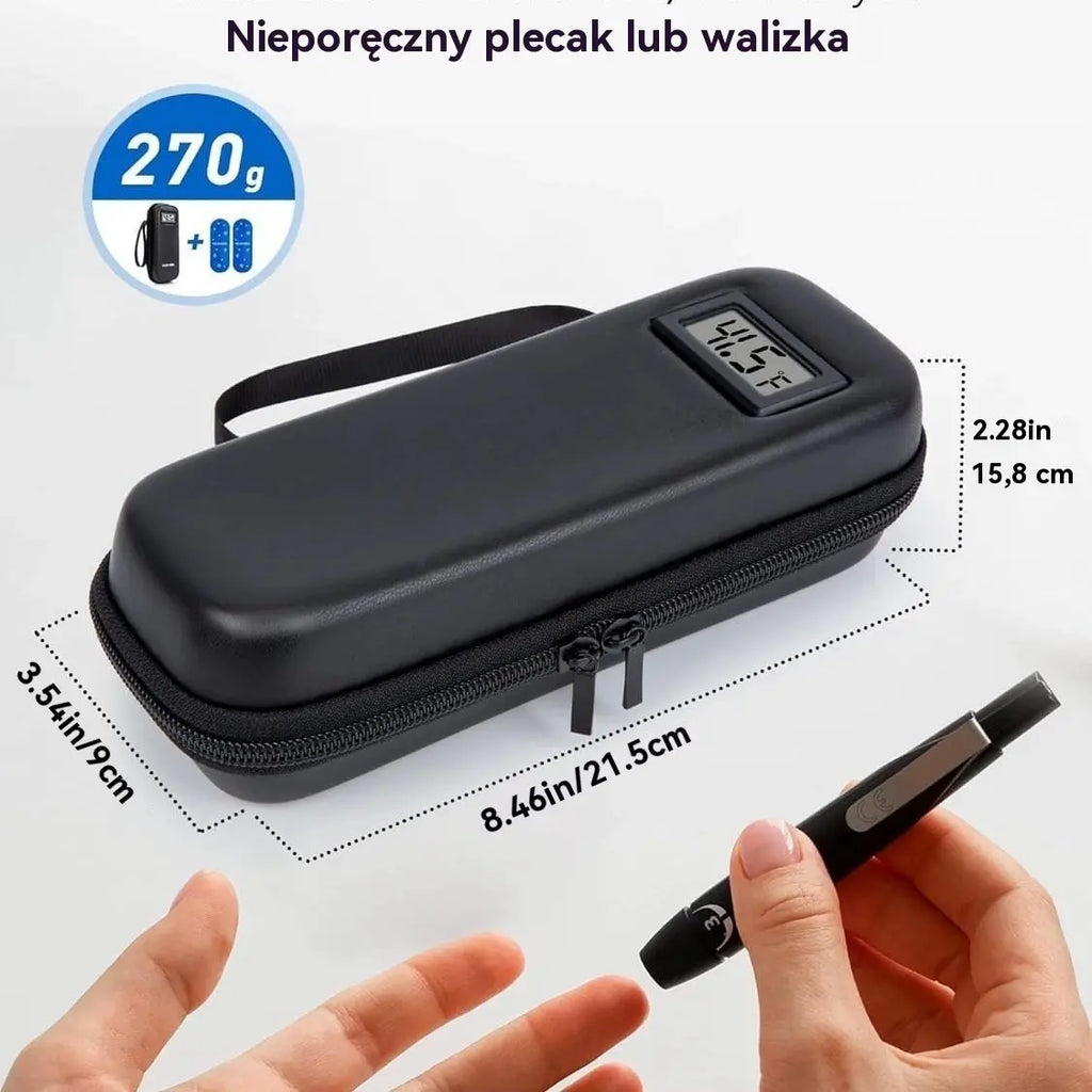 Etui-lodówka podróżna na insulinę z wyświetlaczem temperatury
