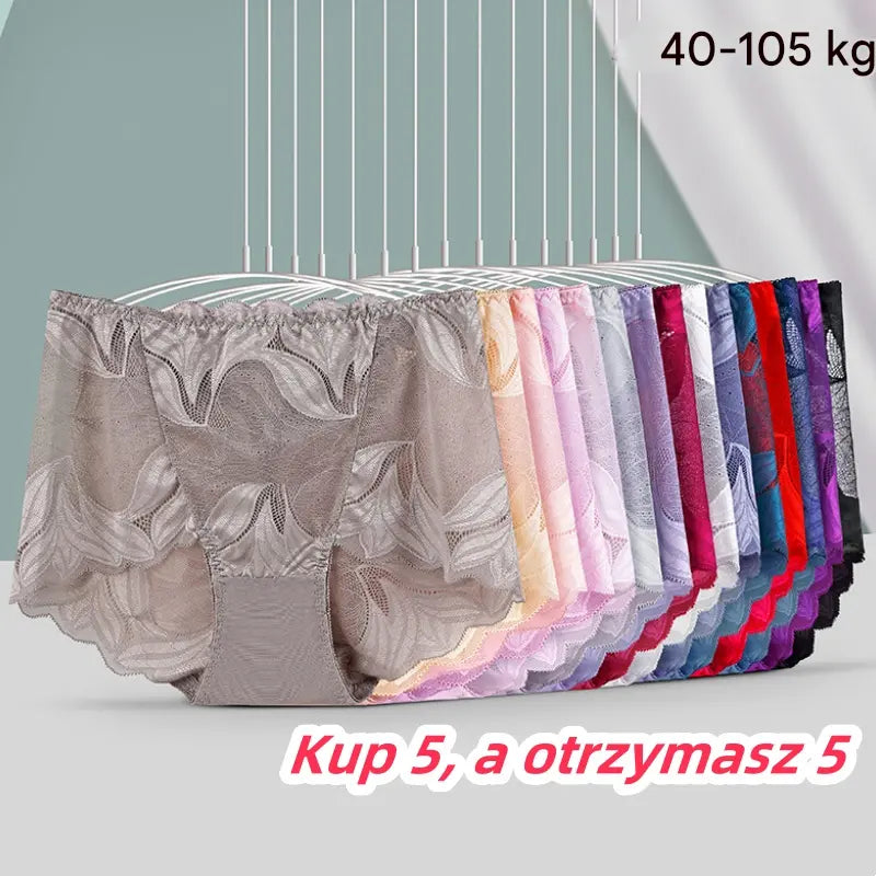 🔥【Kup3, a otrzymasz 2】💋【40-105kg】 Seksowna, oddychająca damska bielizna ze średnim stanem