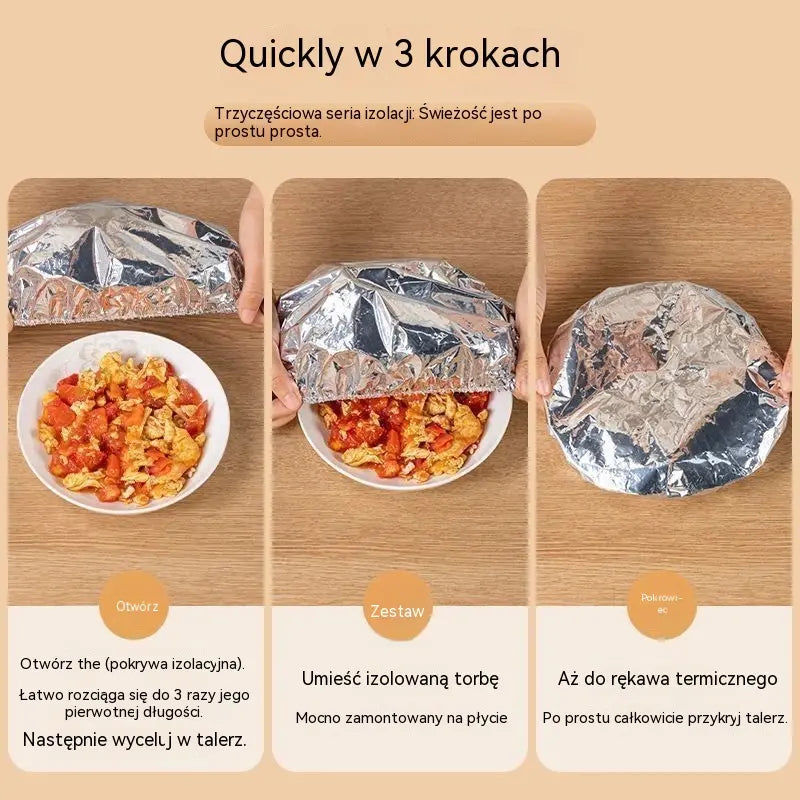 🔥🔥【100 sztuk】🍎🔥 Pokrywka z izolacją z folii aluminiowej do kontaktu z żywnością