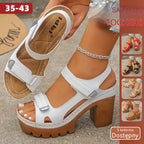【35-43】🔥 Sandalias de plataforma con tacón grueso: para mayor altura, estabilidad y estilo.