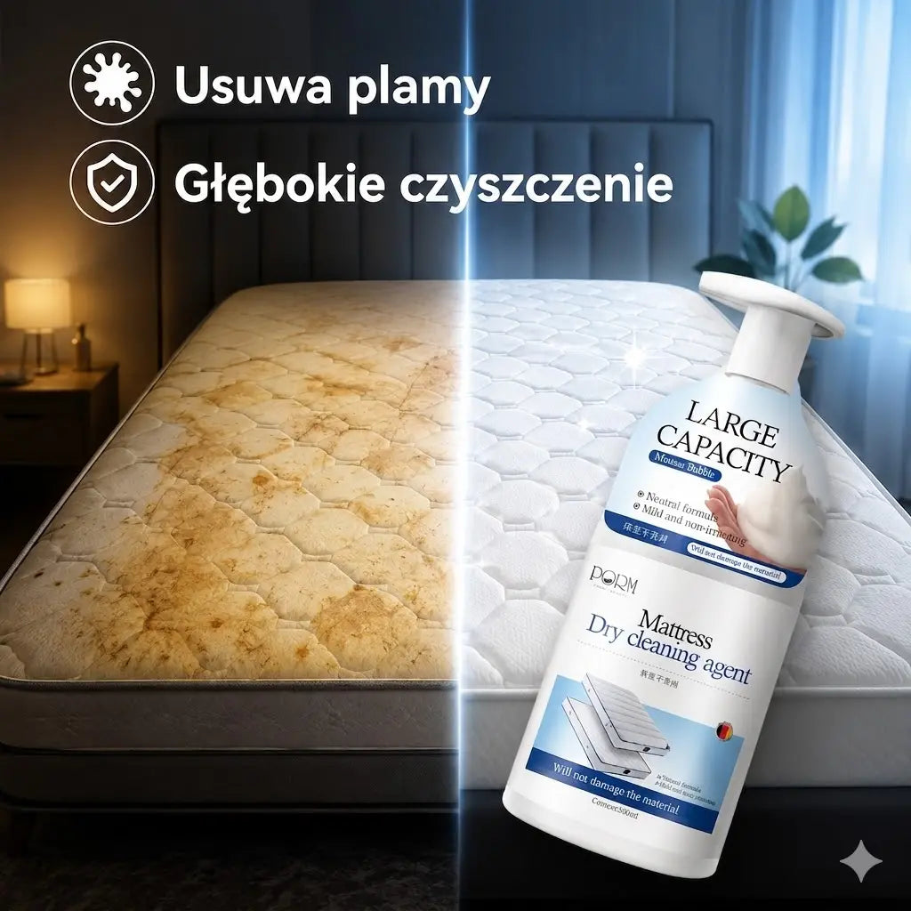 🔥Kup jeden, drugi otrzymasz gratis🔥 Środek do czyszczenia materacy bez użycia wody – usuwa plamy z moczu i inne zabrudzenia.