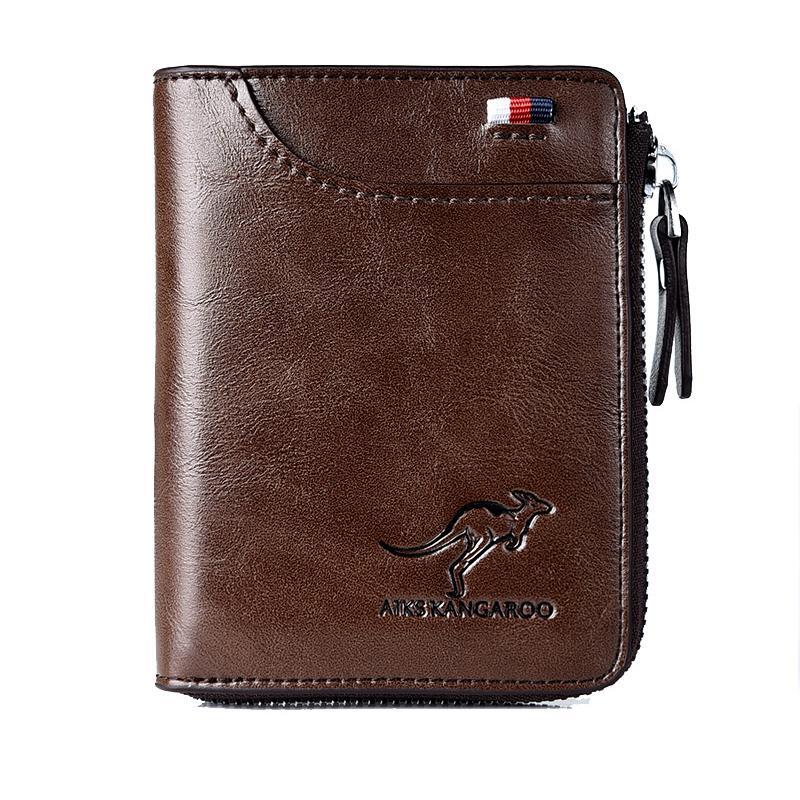 2026 Cartera antimagnética para hombre, de cuero suave y gran capacidad