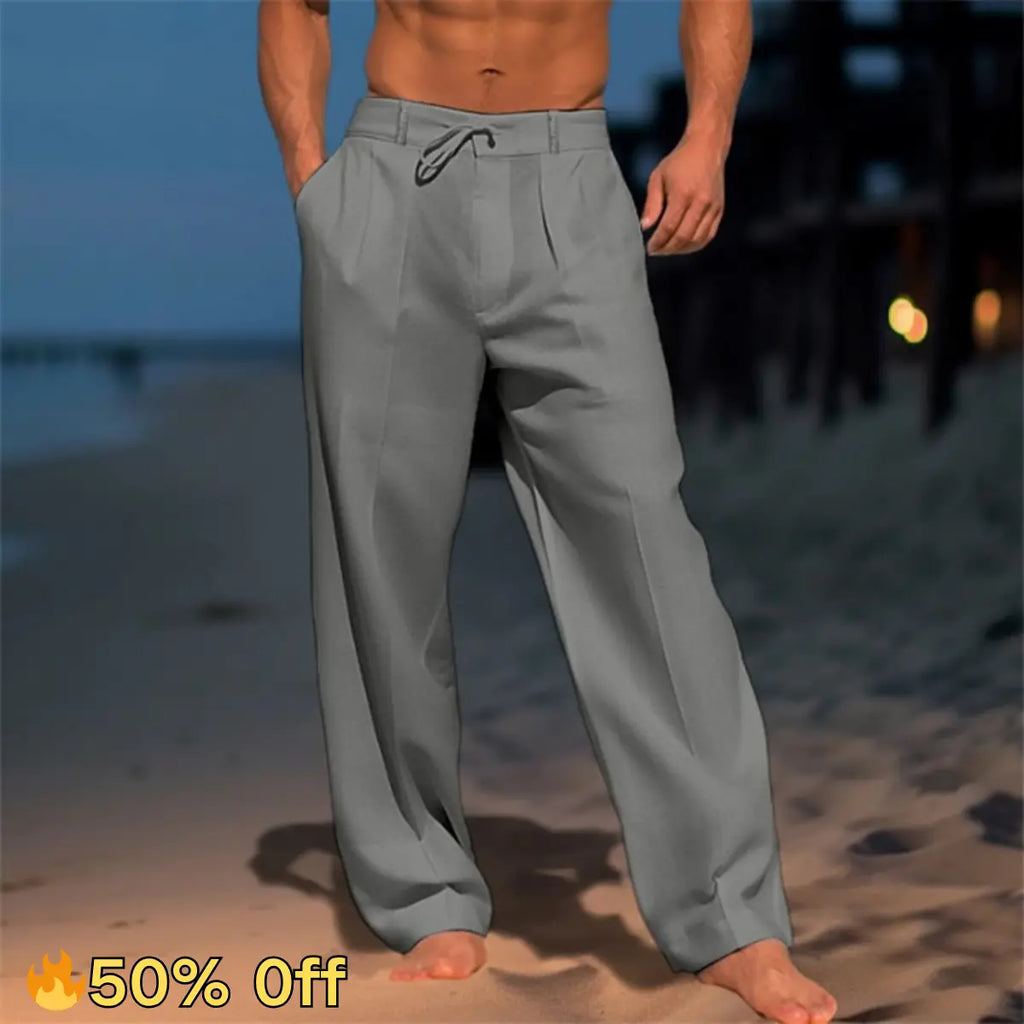 👖【50% zniżki🔥】【S-3XL】Nowe lniane spodnie męskie na wiosnę – wygodne i stylowe