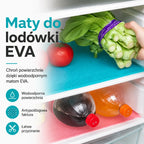 Wodoodporne maty ochronne na półki lodówki — Antypoślizgowe, łatwe do czyszczenia i odpowiednie do kontaktu z żywnością — Pomagają utrzymać półki w czystości i porządku