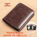 50% OFF! 🐂✨ Nowy męski portfel ze skóry naturalnej z systemem antykradzieżowym