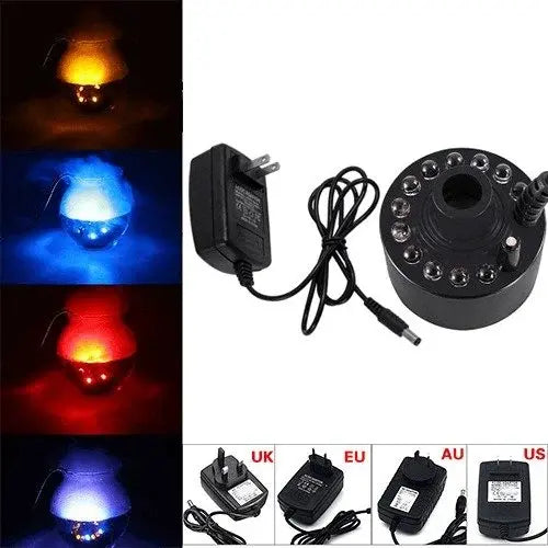Generator mgły ultradźwiękowej z 12 diodami LED