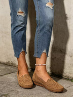 🥇【Super oferta】😍【36-43】Perforowane baleriny w stylu retro | Miękka podeszwa, codzienny komfort | Wsuwane, duże rozmiary