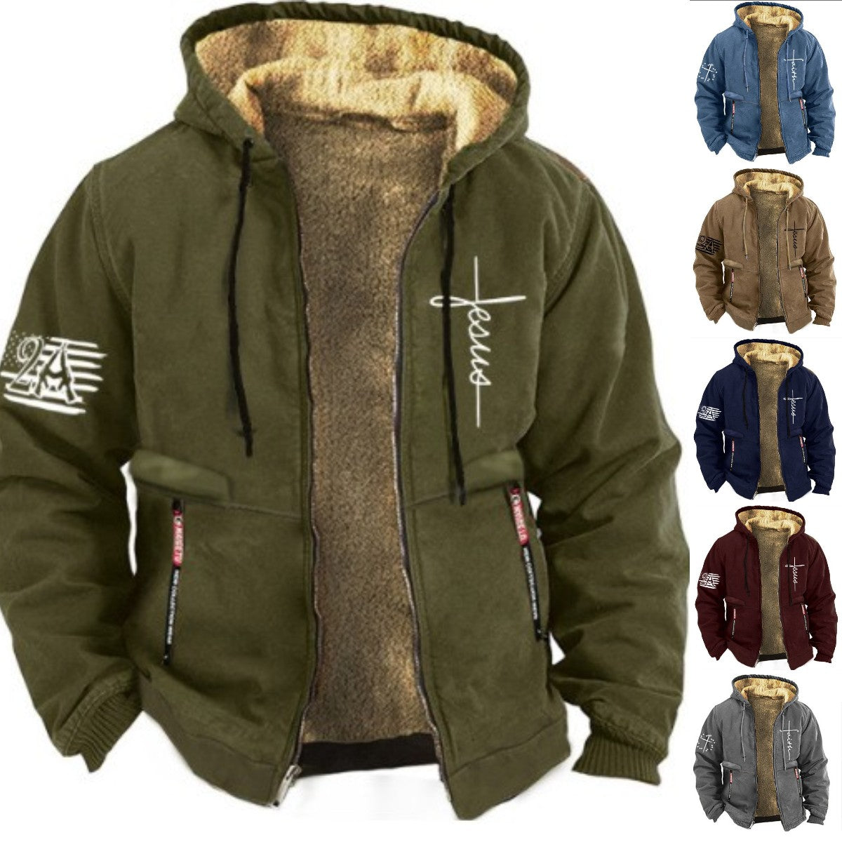 🔥🔥50% taniej!【S-3XL】 Modna, jesienna i zimowa, pogrubiona, aksamitna kurtka męska na co dzień