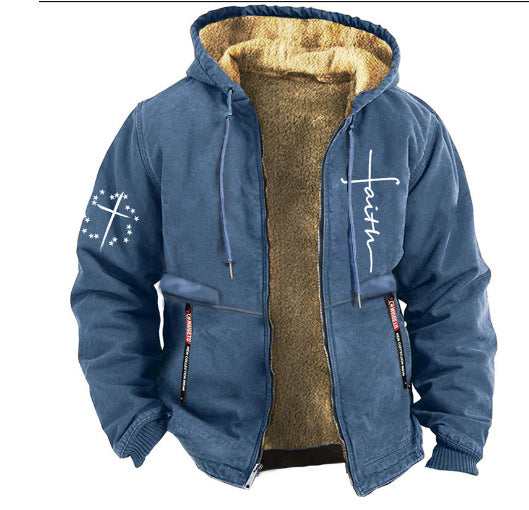 🔥🔥50% taniej!【S-3XL】 Modna, jesienna i zimowa, pogrubiona, aksamitna kurtka męska na co dzień