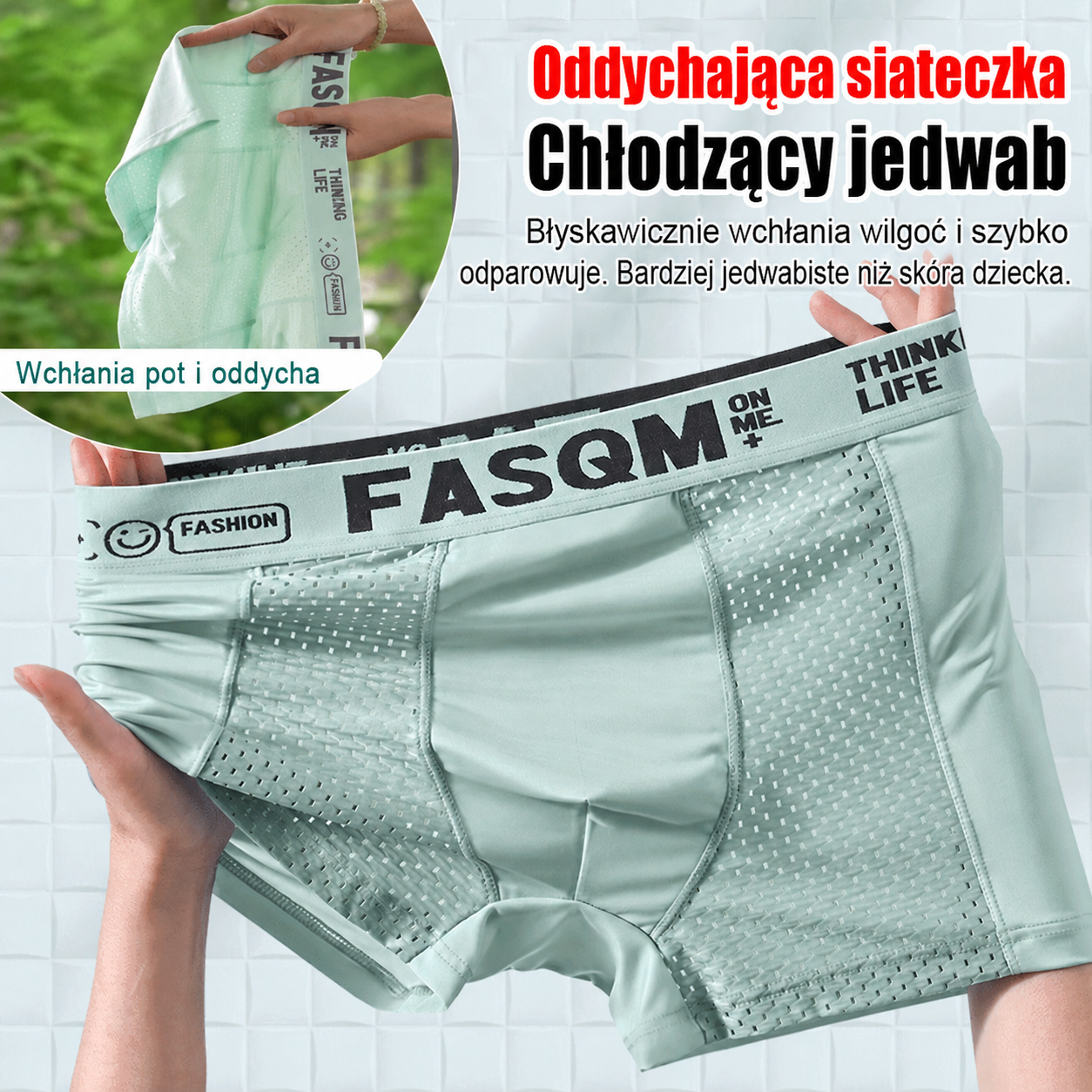 ⏰🔥 Tylko teraz! Kup 3 + 3 GRATIS! 🩳 6 męskich bokserek chłodzących 🧊 Oddychające, lekkie i bez ucisku