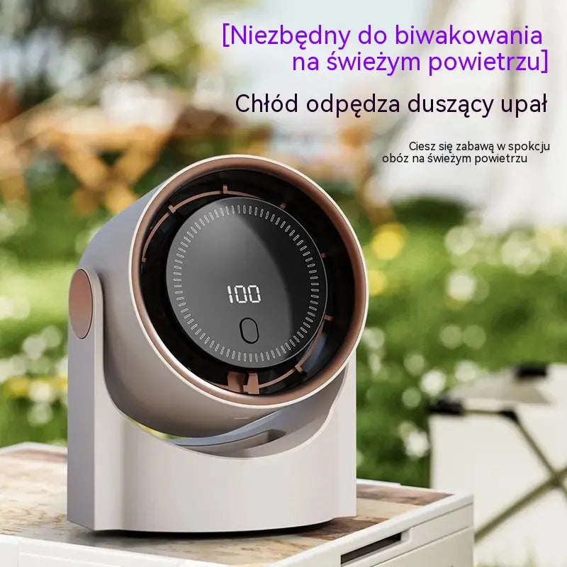 🧊🍃Nowy bezłopatkowy wentylator biurkowy typu turbina | Możliwość montażu na ścianie