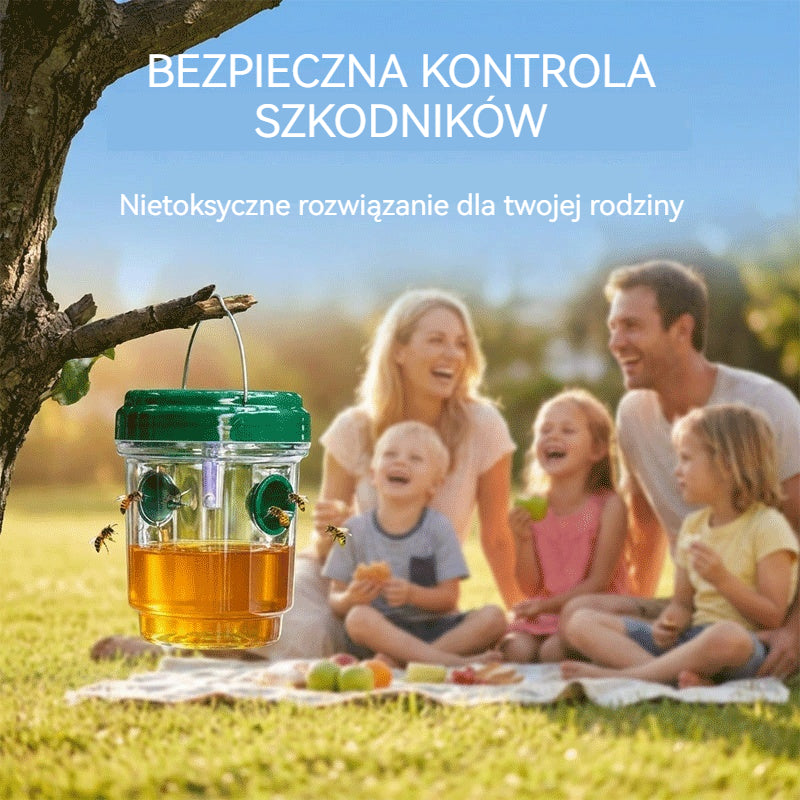 🐝☀️ Słoneczna pułapka na osy do tarasu i ogrodu 🔋🌿 – skuteczna, ładowalna, odporna na warunki atmosferyczne – bez chemii, do 500 m² – oszczędzaj już teraz