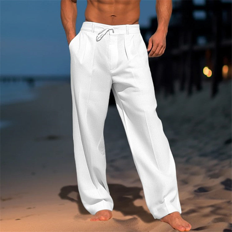 👖【50% zniżki🔥】【S-3XL】Nowe lniane spodnie męskie na wiosnę – wygodne i stylowe